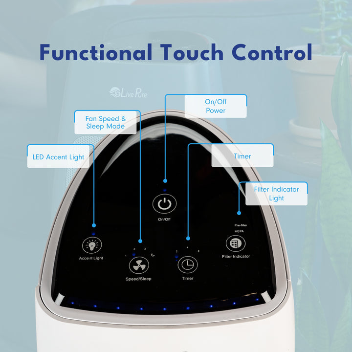 Sierra Series Digital Tall Tower Air Purifier with Permanent Filtration LP270THP