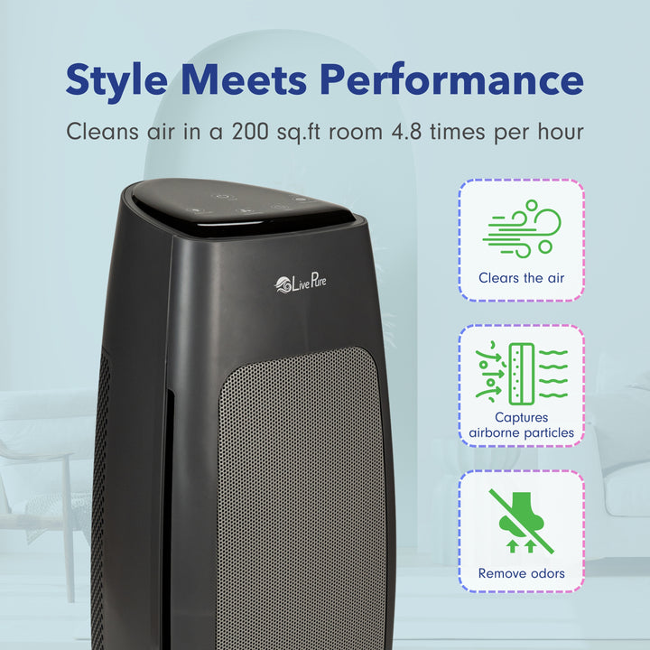 Sierra Series Digital Tall Tower Air Purifier with Permanent Filtration LP270THP
