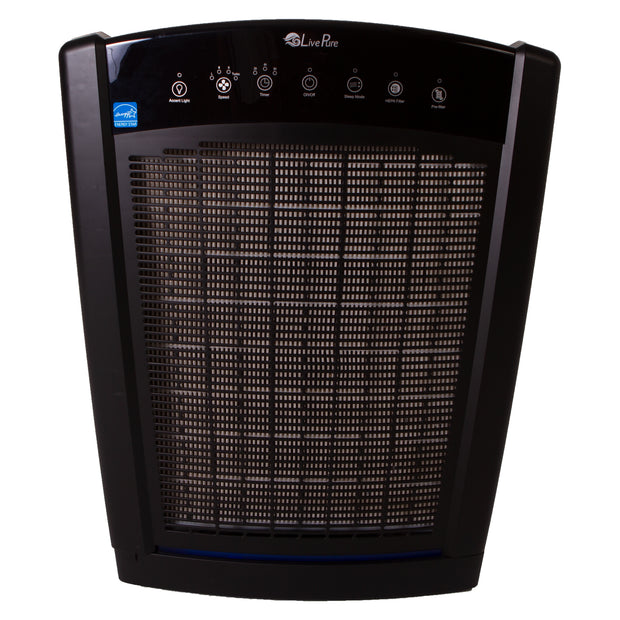 LivePure Bali Series Air Purifier LP550TH, True HEPA Filter, Multi Room Whole Home Capacity, Slate Black