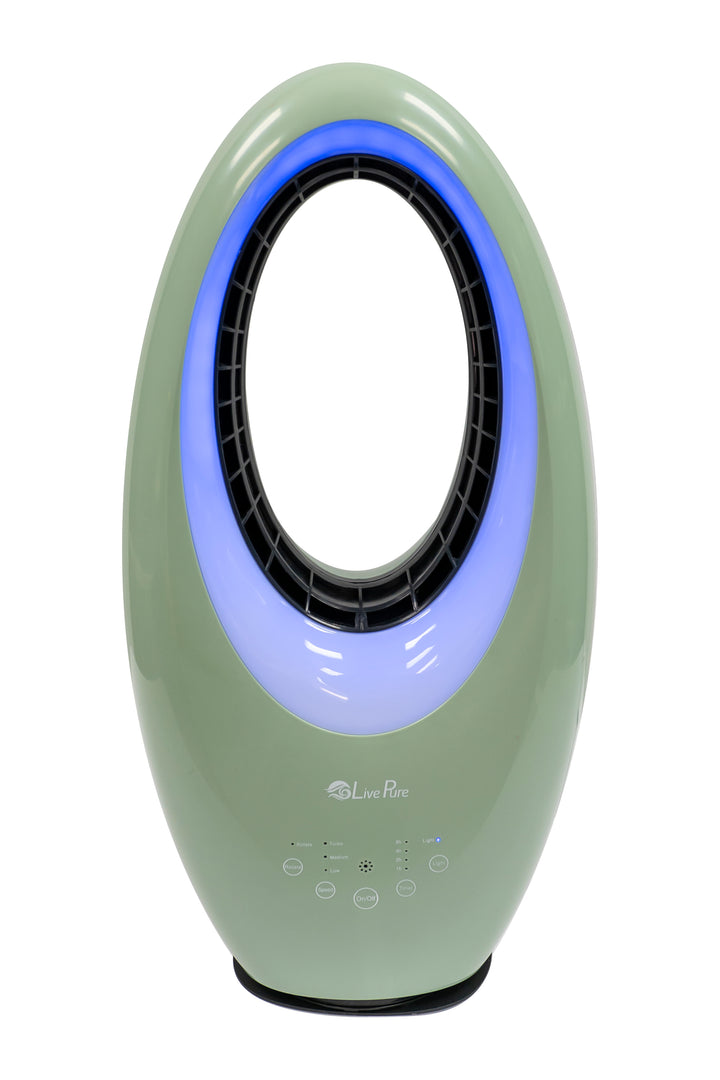 LivePure Bladeless Auto-Duster, Oscillating Fan w/Filter, Air Circulator, 11.5 x 22.44 x 6.73 in