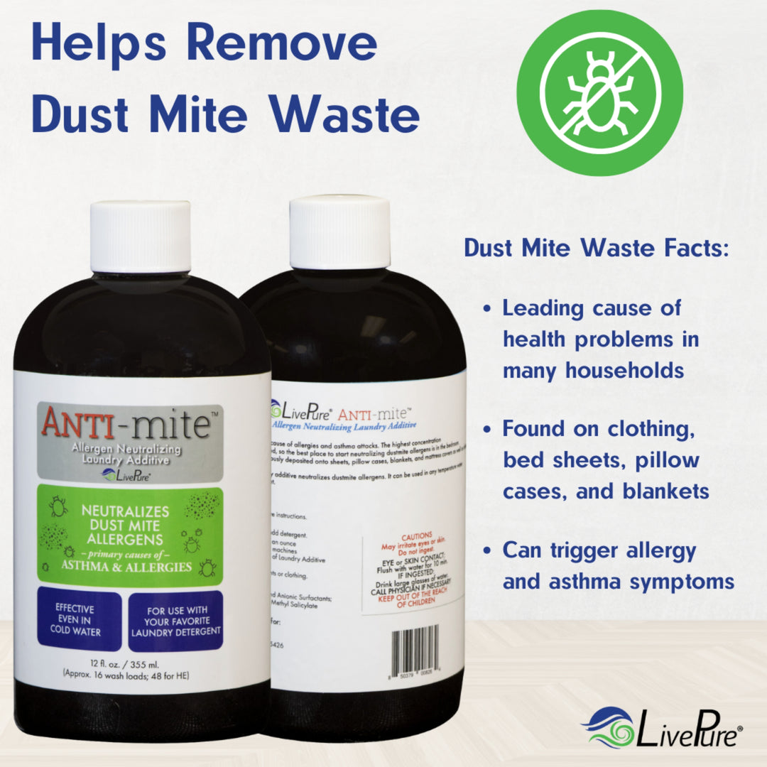 LivePure ANTI-Mite Allergen Removing Laundry Additive