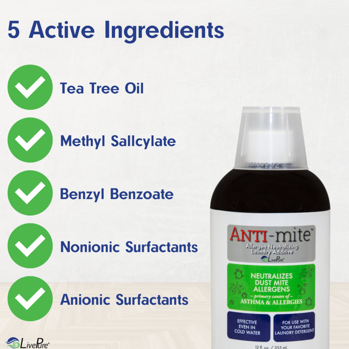 LivePure ANTI-Mite Allergen Removing Laundry Additive