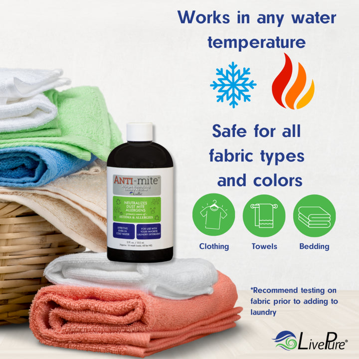 LivePure ANTI-Mite Allergen Removing Laundry Additive