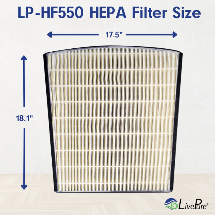 LivePure Bali Series True HEPA Replacement LP-HF550 Filter