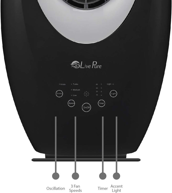 LivePure Oscillating Bladeless Vortex Fan