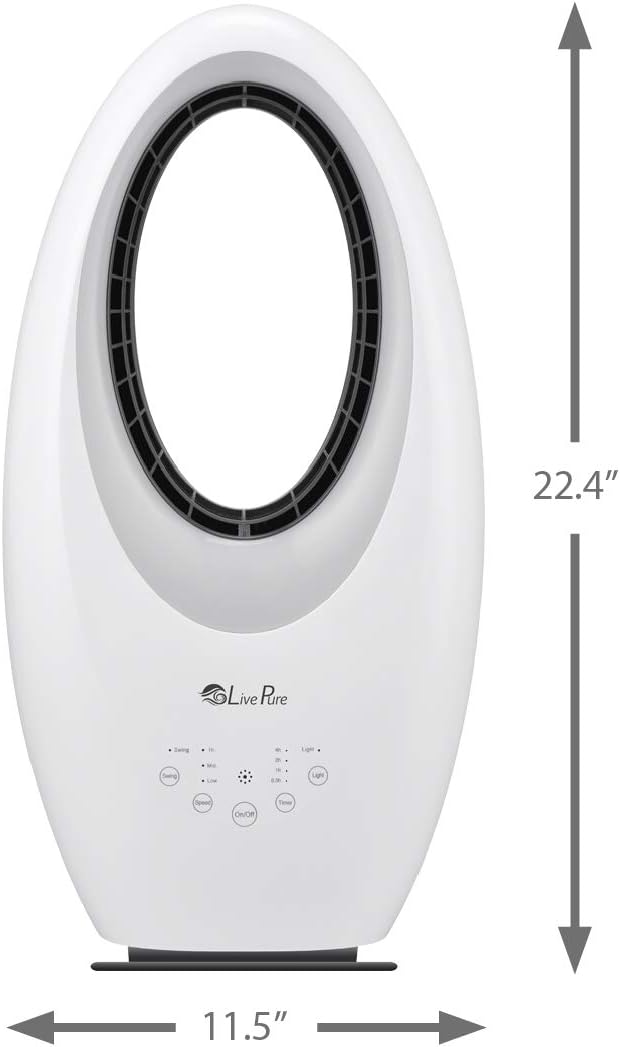 LivePure Oscillating Bladeless Vortex Fan