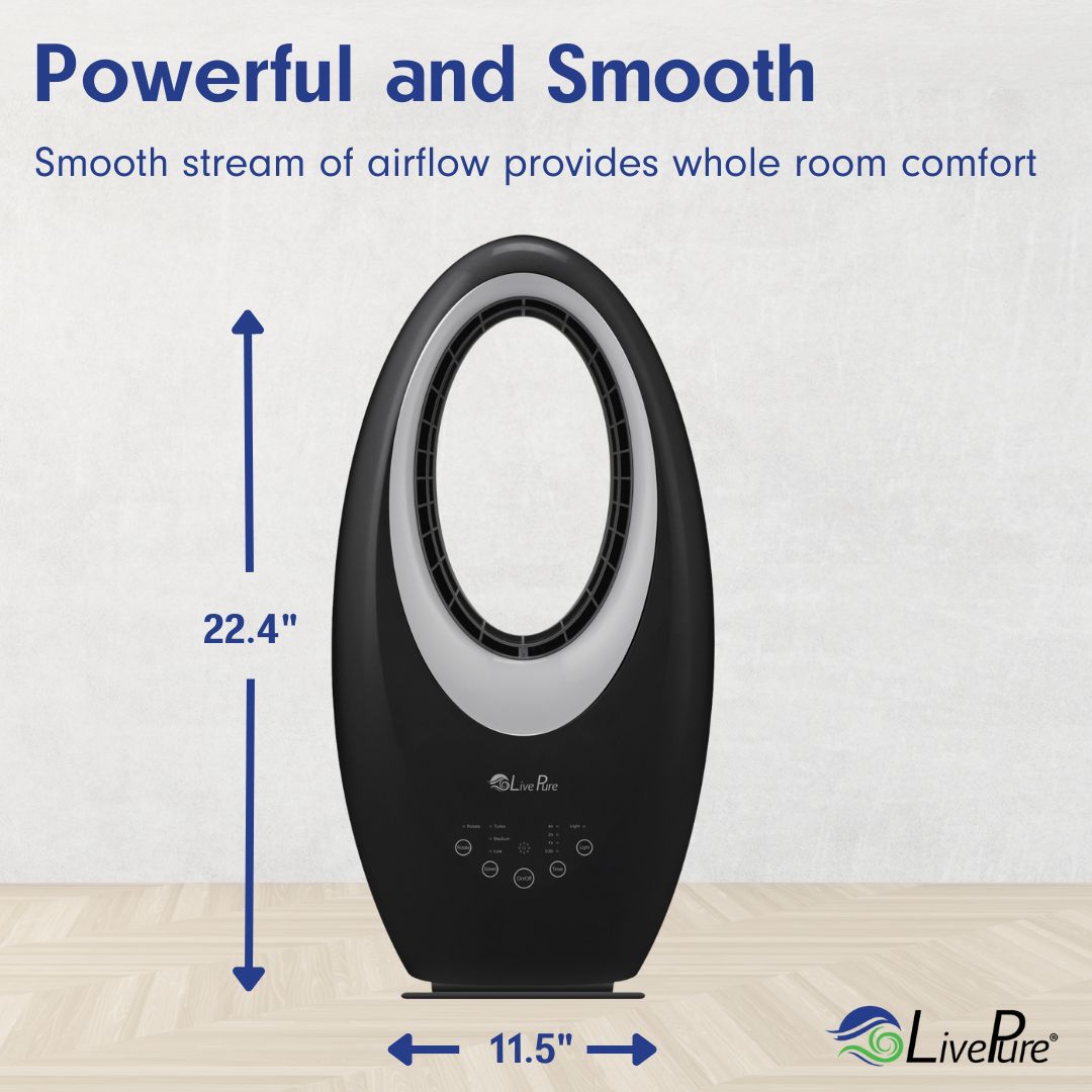 LivePure Oscillating Bladeless Vortex Fan