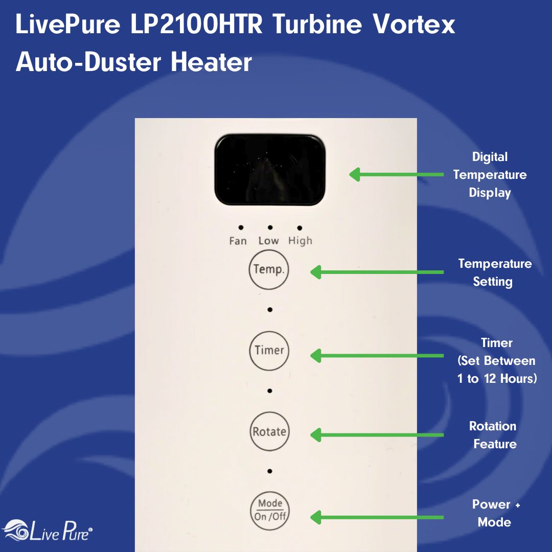 LivePure Turbine Vortex Auto-Duster Heater