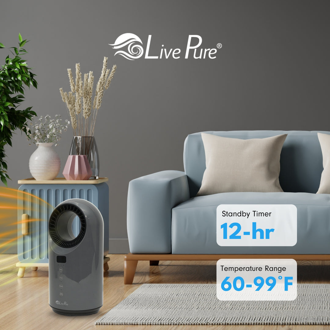 LivePure Turbine Vortex Auto-Duster Heater,  Space Heater, Heaters for indoor use