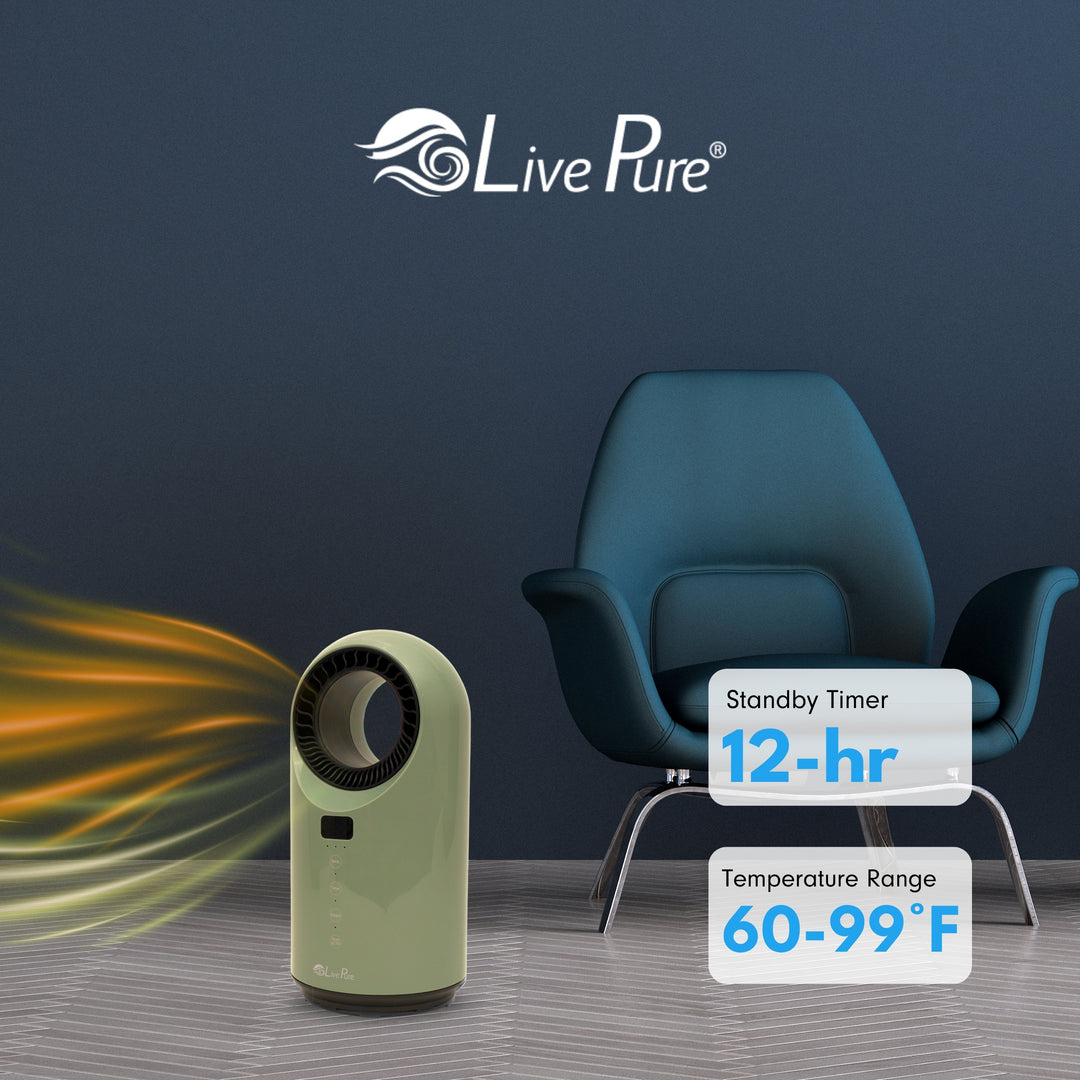 LivePure Turbine Vortex Auto-Duster Heater,  Space Heater, Heaters for indoor use