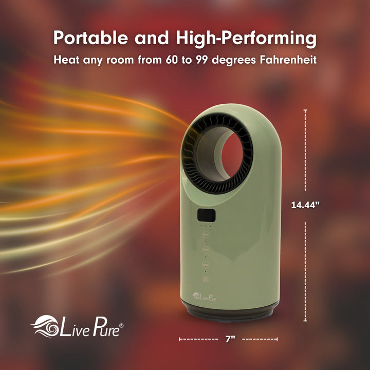 LivePure Turbine Vortex Auto-Duster Heater,  Space Heater, Heaters for indoor use