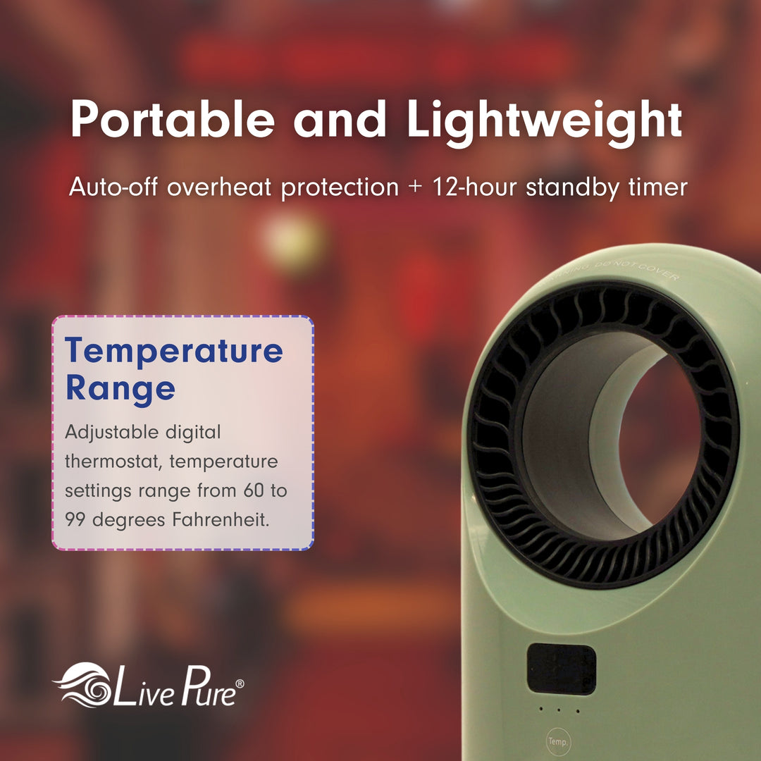LivePure Turbine Vortex Auto-Duster Heater,  Space Heater, Heaters for indoor use