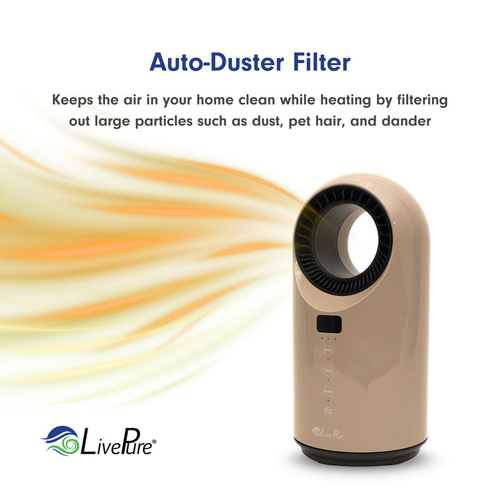 LivePure Turbine Vortex Auto-Duster Heater,  Space Heater, Heaters for indoor use