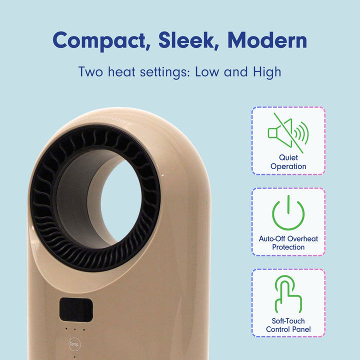 LivePure Turbine Vortex Auto-Duster Heater,  Space Heater, Heaters for indoor use
