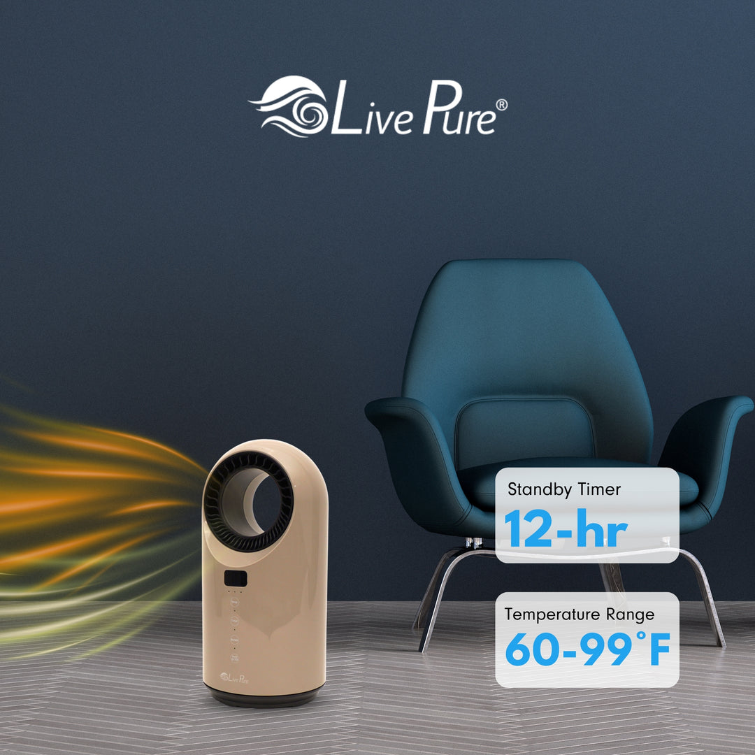 LivePure Turbine Vortex Auto-Duster Heater,  Space Heater, Heaters for indoor use