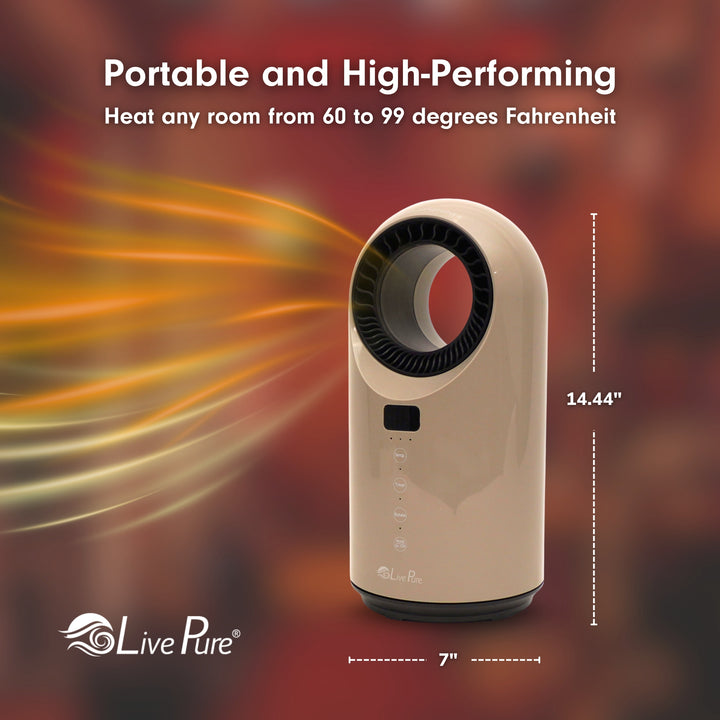 LivePure Turbine Vortex Auto-Duster Heater,  Space Heater, Heaters for indoor use