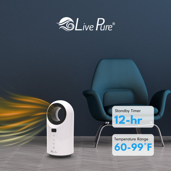 LivePure Turbine Vortex Auto-Duster Heater,  Space Heater, Heaters for indoor use
