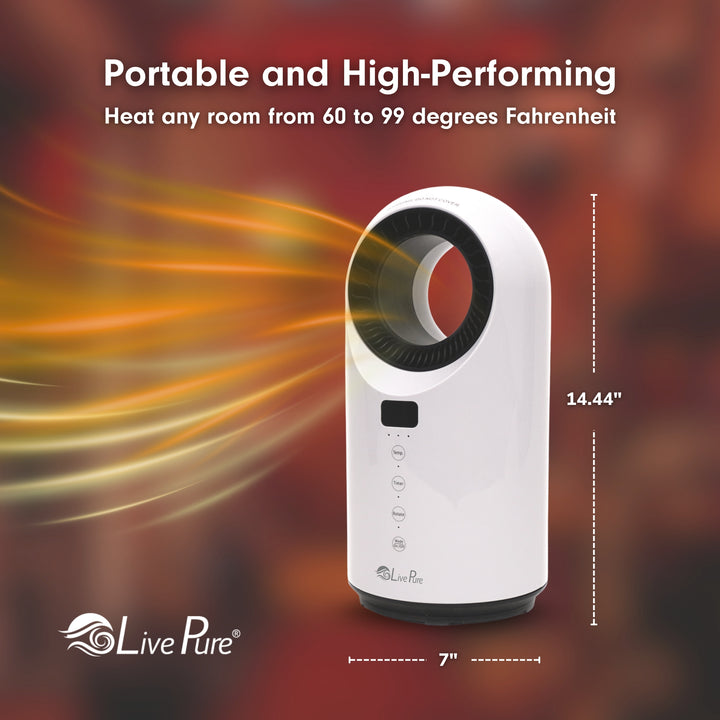 LivePure Turbine Vortex Auto-Duster Heater,  Space Heater, Heaters for indoor use