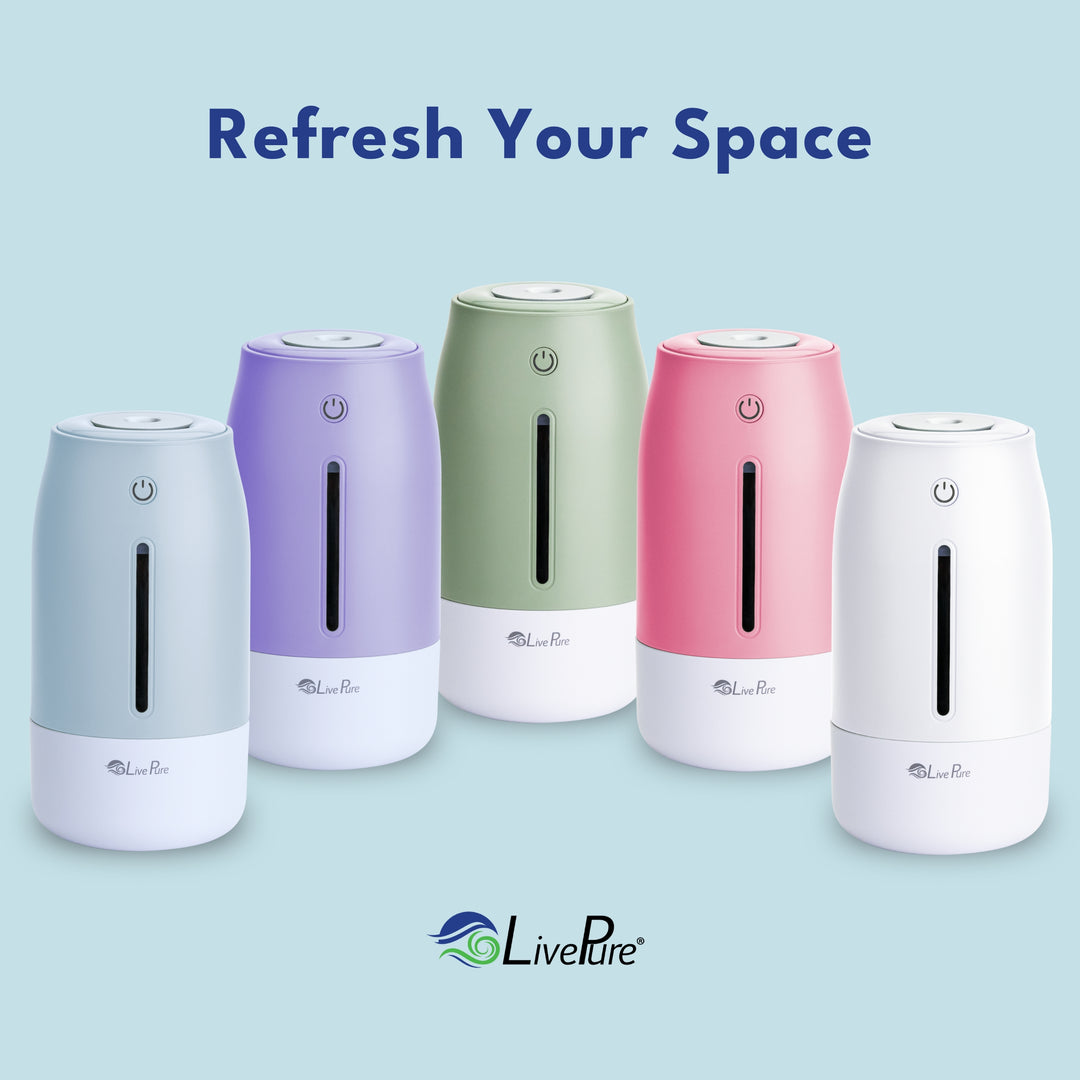 LivePure LP250 Aqua Glo Portable Cool Mist Humidifier.