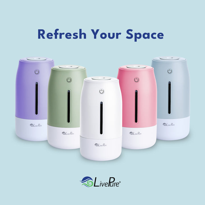 LivePure LP250 Aqua Glo Portable Cool Mist Humidifier.