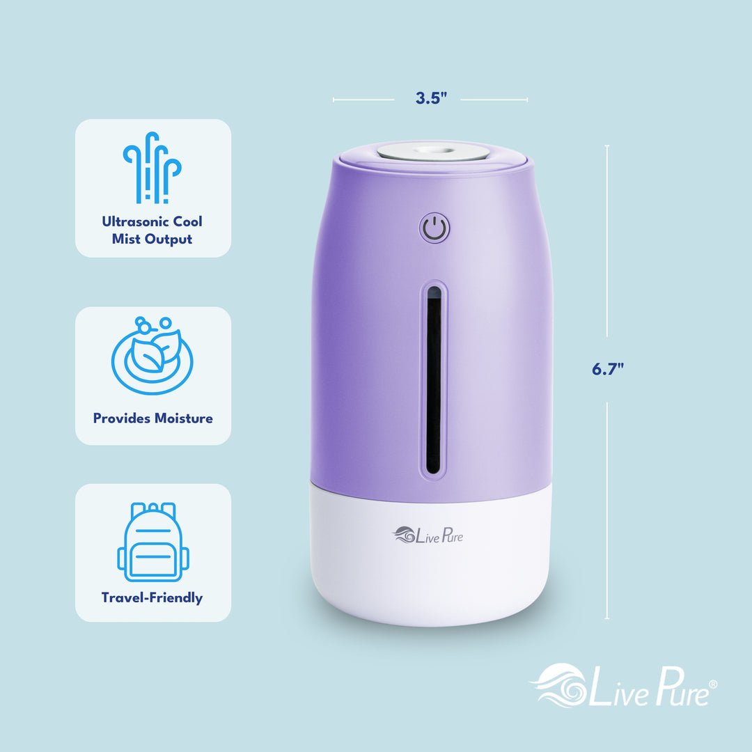 LivePure LP250 Aqua Glo Portable Cool Mist Humidifier.