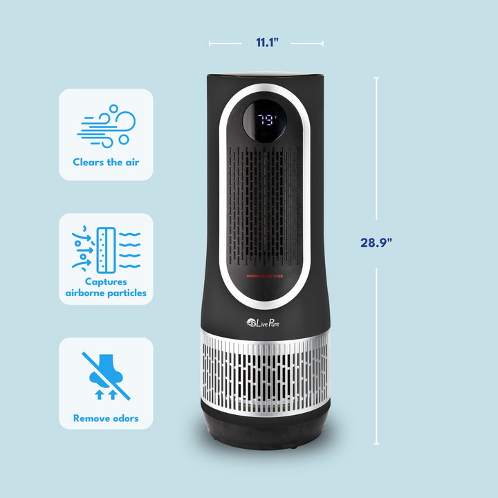 LivePure 3-in-1 Clean Heat Air Purifier/Heater, LP500APHTR