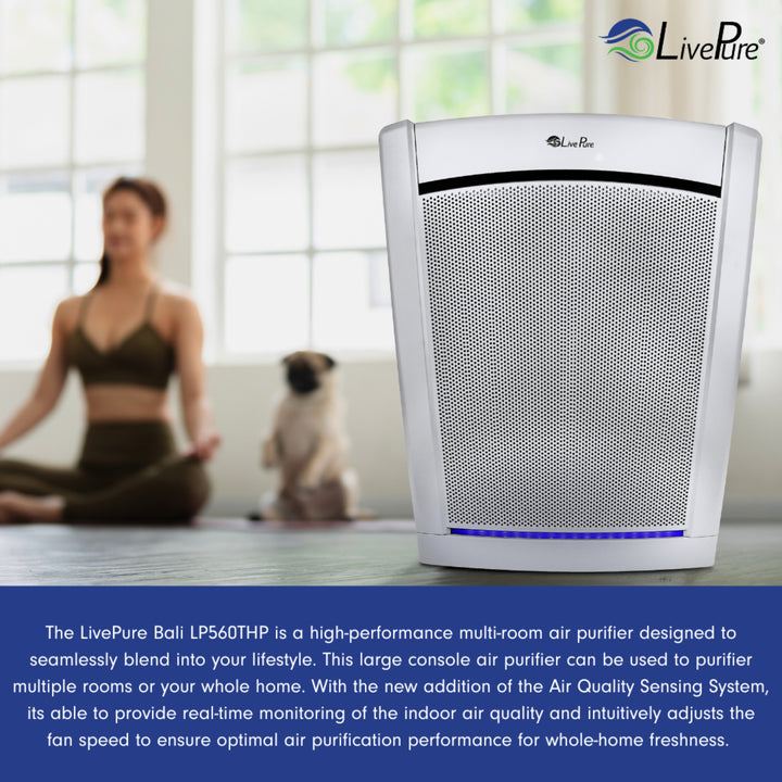 LivePure Bali Series Multi-Room True HEPA Air Purifier with Air Quality Sensing System