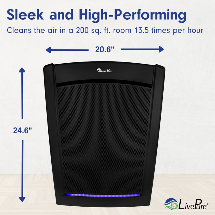 LivePure Bali Series Multi-Room True HEPA Air Purifier with Air Quality Sensing System