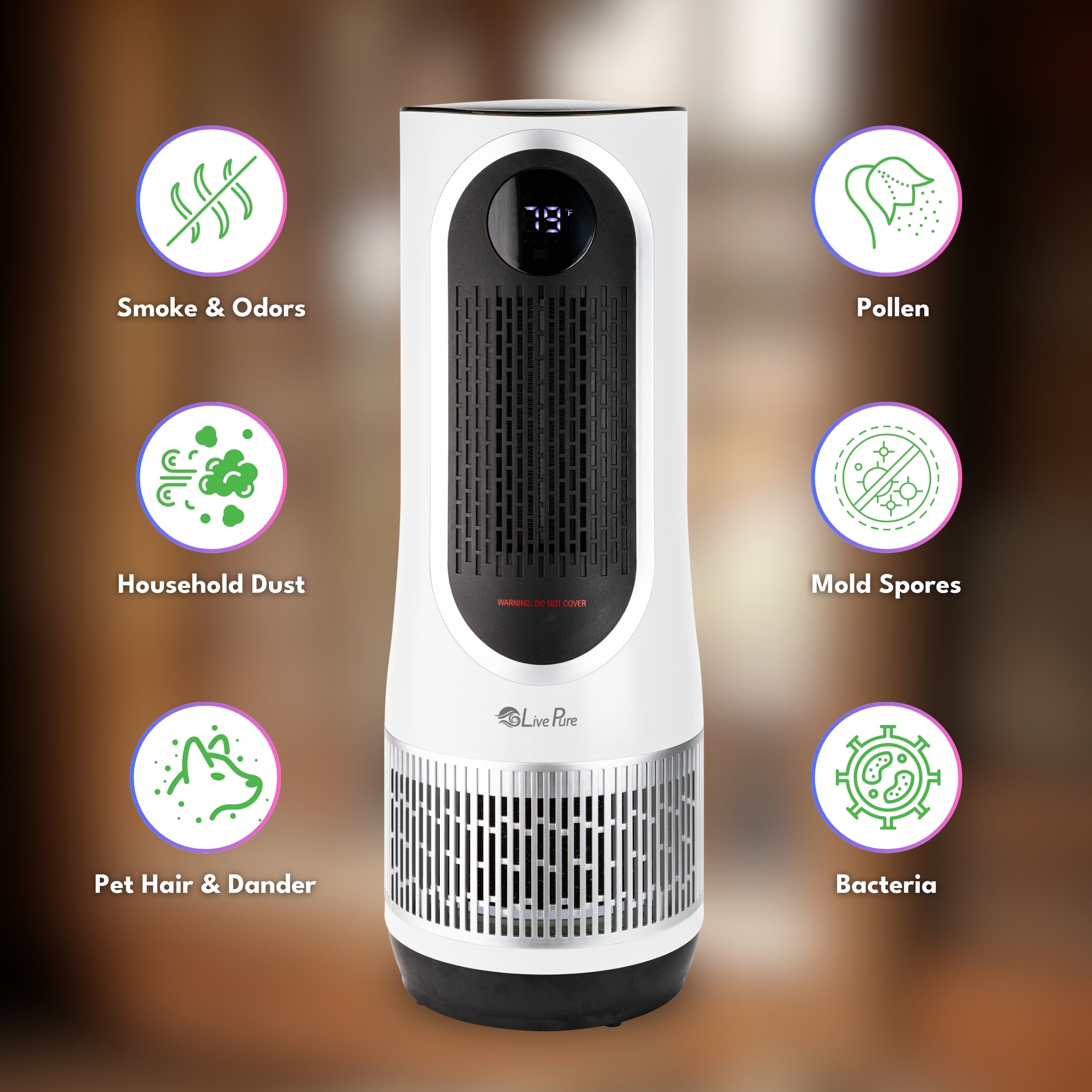 3-in-1 HEPA Air Purifier/Fan and Heater LP580APHTR – LivePure