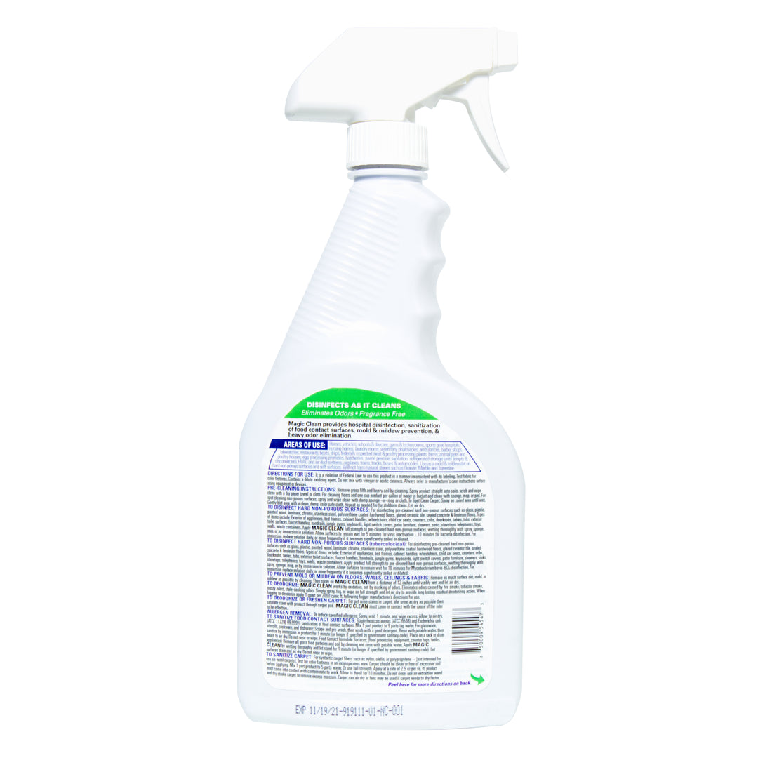 LivePure LP-MC-96 Magic Clean Multi-Surface Disinfectant Spray, 1 32oz Bottles, Back