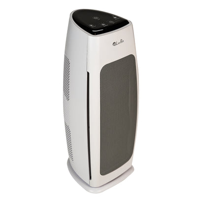 LivePure Sierra Series Digital Tall Tower Air Purifier with Permanent Filtration, White, Hero