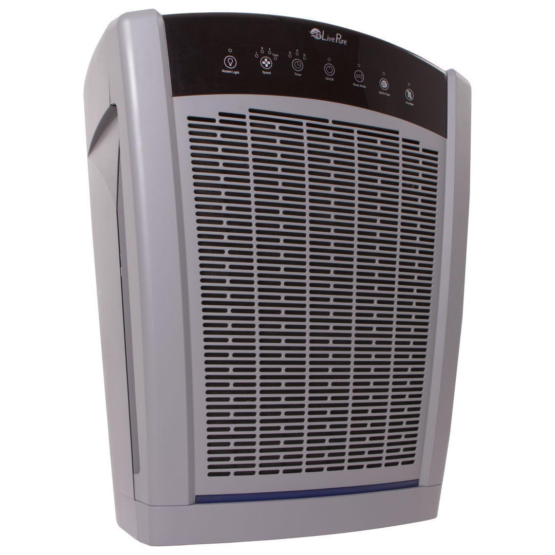 LivePure Bali Series Air Purifier LP550TH, True HEPA Filter, Multi Room Whole Home Capacity, Graphite