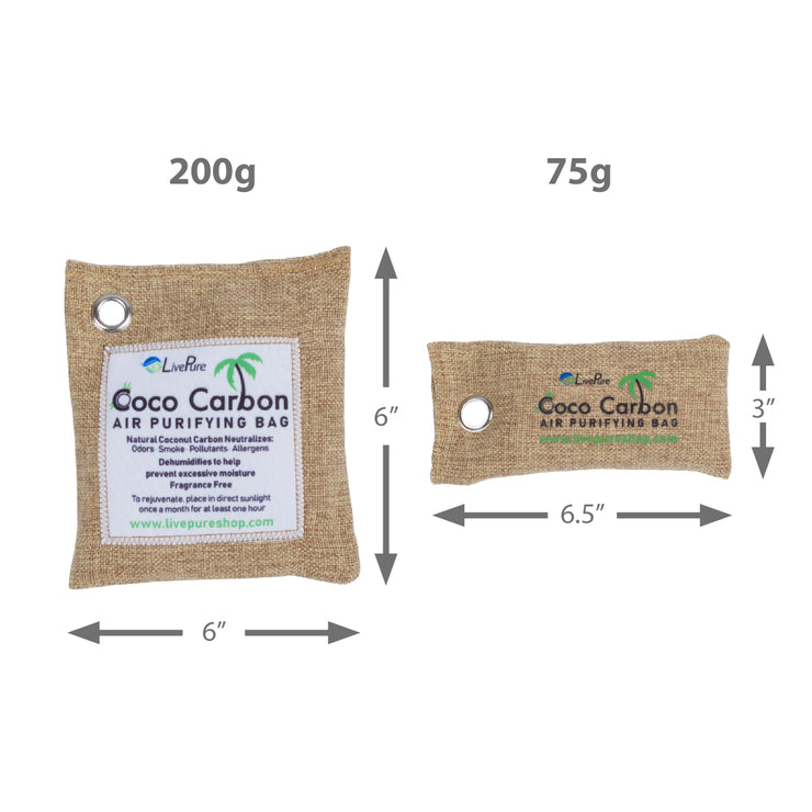 Coco carbon hotsell air purifying bag